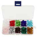 150pcs Mixed Colors 10mm Crystal Glass Rondelle Faceted Loose Spacer Beads