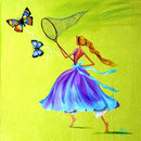 DIY Round Diamond Painting Cartoon Girl Cross Stitch Mosaic Kit Home Decor