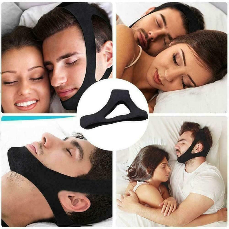 Snore Belt Stop Snoring Chin Strap Apnea Jaw Support AU Solution Sleep D8O2