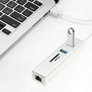 USB C Hub 5-in-1 Adapter with 1Gbps Ethernet Port,  TF Card Reader, 2 USB 3.0
