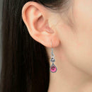 Retro Purple Turquoise Dangle Drop Stone Hook Ear Stud Earrings Women Supply