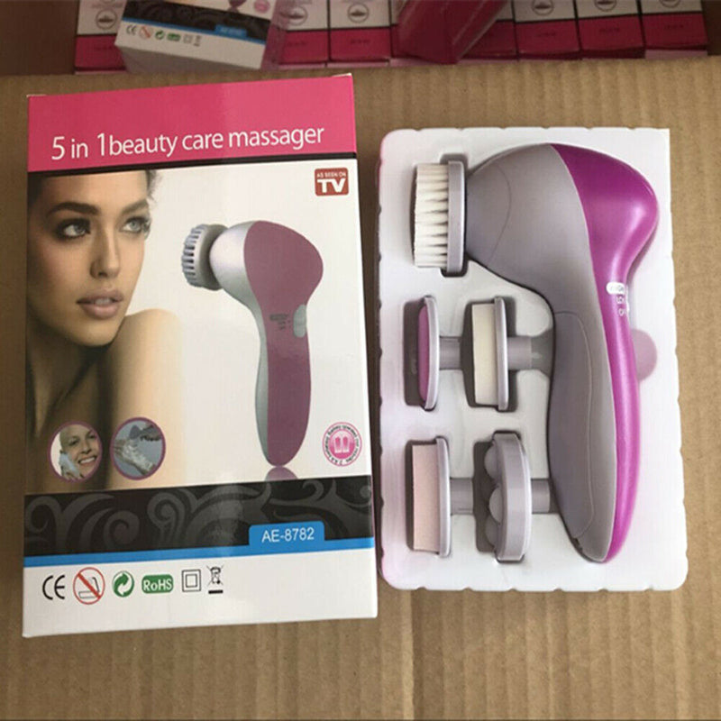 5 in 1 Facial Cleanser Electric Wash Face Machine Beauty Massager Brush