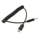 Remote Connect Cord 3.5mm-S2 Spring Coiled Cable for Sony HX50/ HX50V/ HX60/