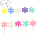 10pcs Strong Easy Grip Needle Threader Stitch Tool Candy Flower Shape Craft@