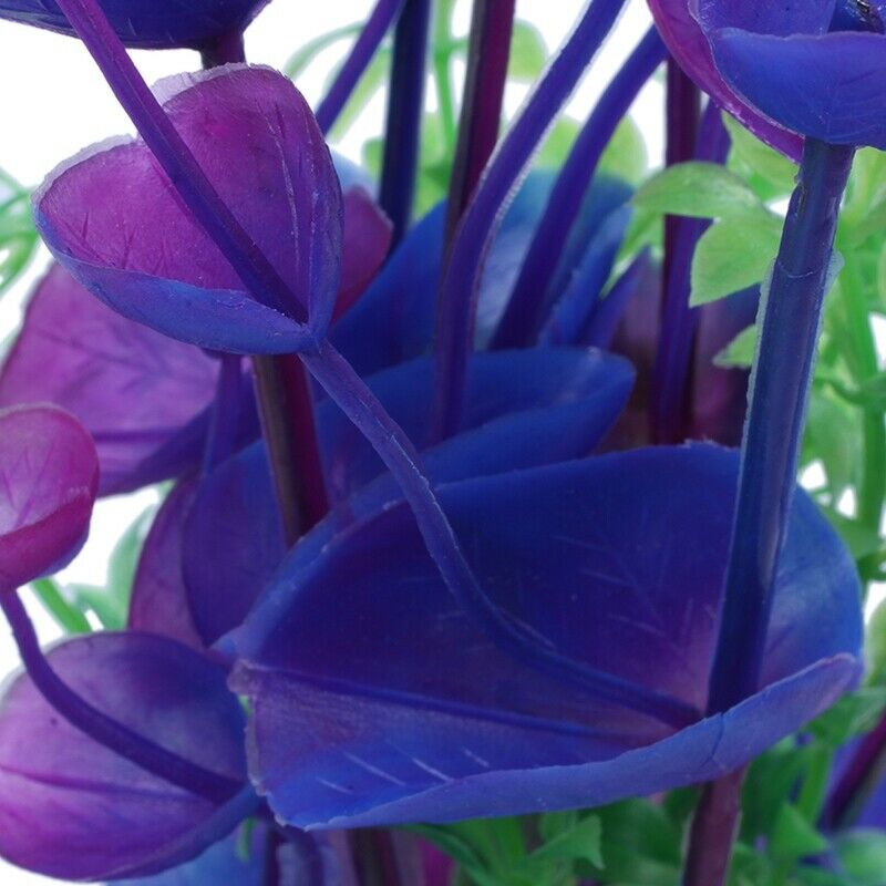 7.9" Fuchsia Green Plastic Fish Tank Underwater Ornament Aquarium Aquatic PlR5O5