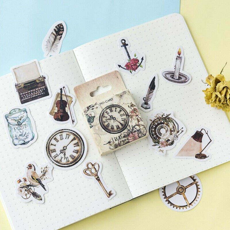 46pcs/box Stamp Boxed Stickers DIY Scrapbooking Paper DecorationSEAU