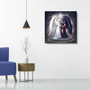 5D DIY Full Drill Diamond Painting Black and White Angel Cross Stitch Kit