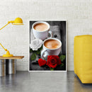 Painting By Numbers Kit DIY Coffee Hand Painted Canvas Oil Art Picture Gift