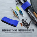 Fishing Rod Tie Strap Suspenders Fishing Sticks Fastening Belts (Blue) A