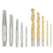10Pcs Cobalt Left Hand Drill Bit Set +Broken Bolt Damaged Screw Extractor S M9H6
