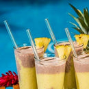 4pcs 20cm Reusable Drinking Straws Clear Glass Straws With 1pc Cleaning Brush JR