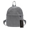 Preppy Chic Casual Women Corduroy Backpack Simple School Travel Bag(Gray)