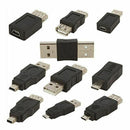 10PCS OTG 5 Pin F/M mini Changer Adapter Converter USB Male to Female Micro S7B3