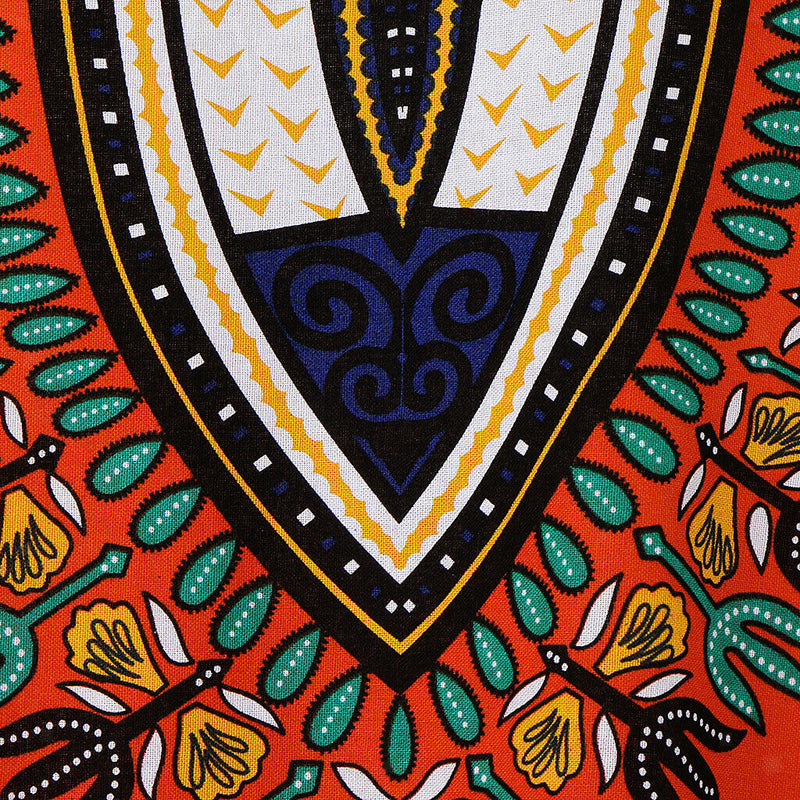 2 Pieces Unisex Short Sleeve Dashiki African Hippie