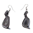 Spiral Glass Beads Glass Earrings Chain Set Fashion TOP F4K3