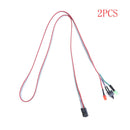 2pcs PC Case Red Green LED ATX Power Supply Reset HDD Switch Lead Cables JR