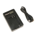 USB Camera Battery Charger with LCD Display for Panasonic BCG10 ZR1 ZR3 ZX1
