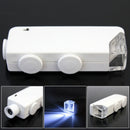 New White LED Light Pocket 160X-200X Zoom Lens Loupe Microscope Magnifier
