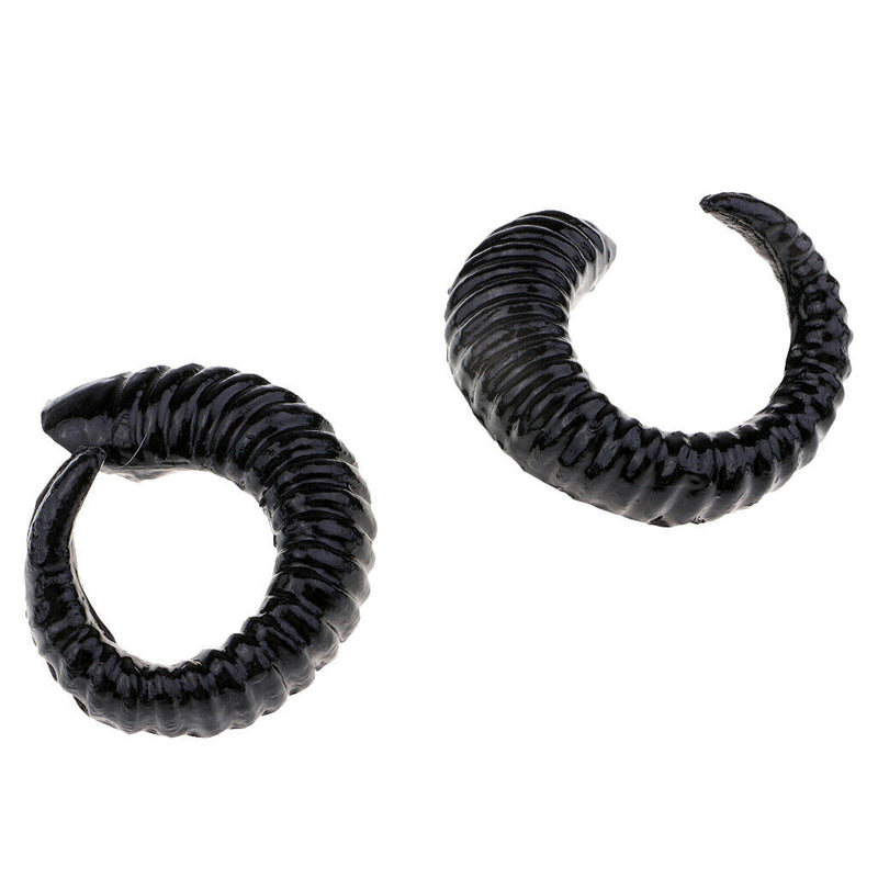 2x Artificial Ram Horns Headband Halloween Witch Demon Costume Indie Gothic