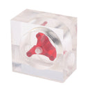 Acrylic G1/4inch Square Shape Computer Water Cooling Flow Meter 2Ways