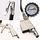 Car Motorcycle Tyre Tire Air Pressure Gauge Dial Meter Compressor Inflator Tool