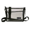 Transparent PVC Shoulder Messenger Bag Unisex Casual Crossbody Bags (Black)
