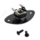 Electric Guitar Bass Cigar Box Parts Jack Plug & Socket Plate Oval with Mounting