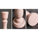 Candlestick Pillar Candle Stand Tealight Holder for Dinner Party-Pink-L