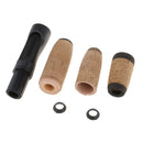 Fishing Tackle Spinning Rod Building Split Grip Cork Handle Kit + Reel Seat