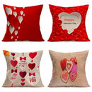 Happy Valentine Pillow Cover Christmas Decorations Snowman Decor Throw Pill