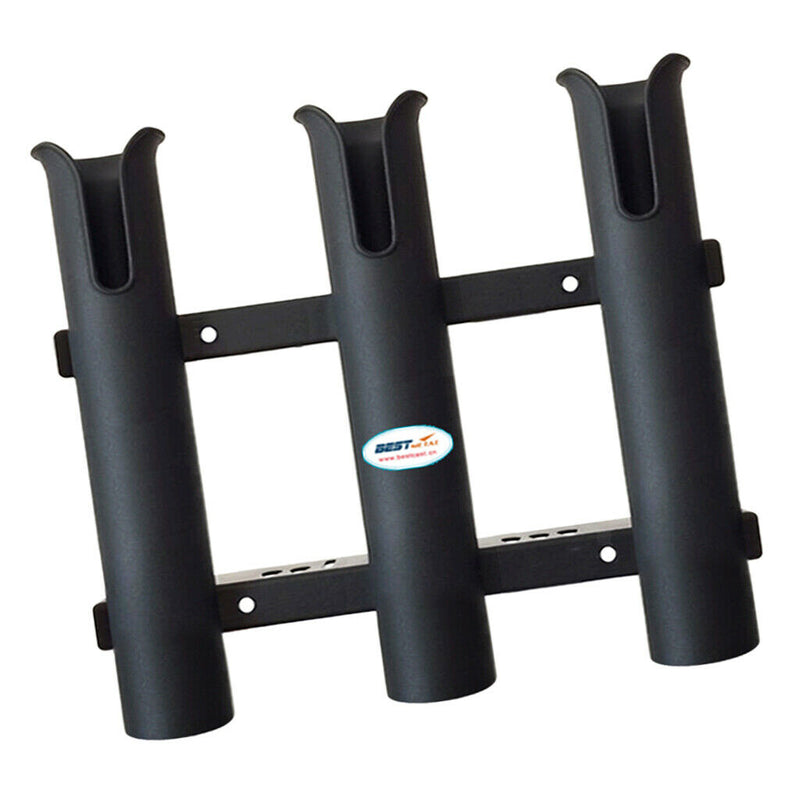2pcs 3 Tubes Link Black Plastic Fishing Rod Racks Fishing Holder