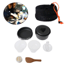 8pcs Camping Hiking Cookware Set Backpacking Cooking Picnic Bowl Pot Pan Outdoor