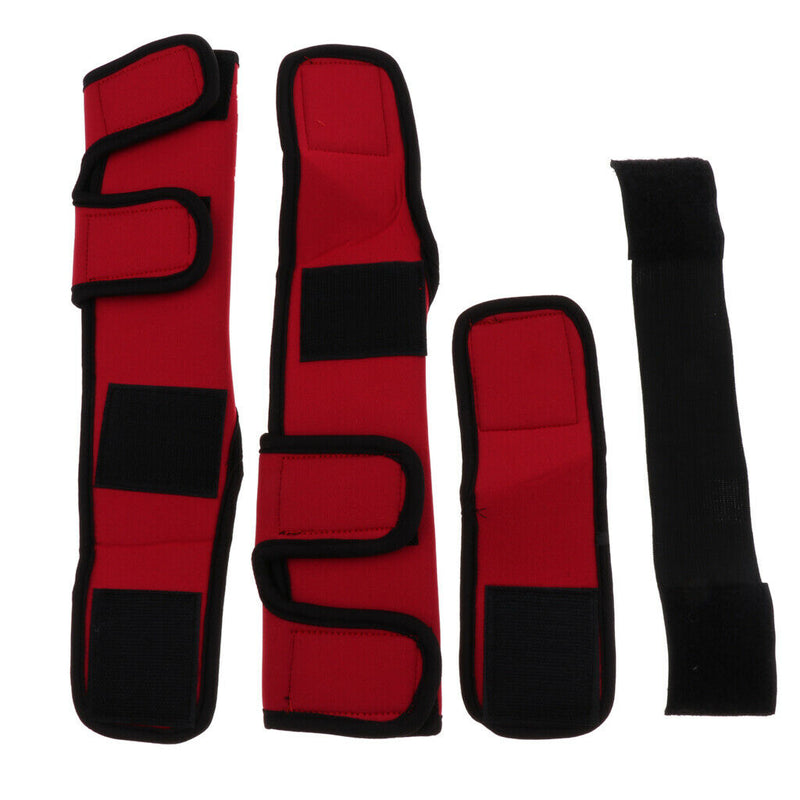2PCS M & L Size Sprain Protection Straps Support Red Harness Knee Protector for