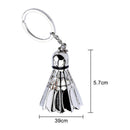 Creative metal badminton key chain three-dimensional badminton tournament s Q3J5