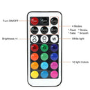 6Pcs/Set Rgb Led Night Light Wireless Remote Controller Rgbw 12 Color Dimma