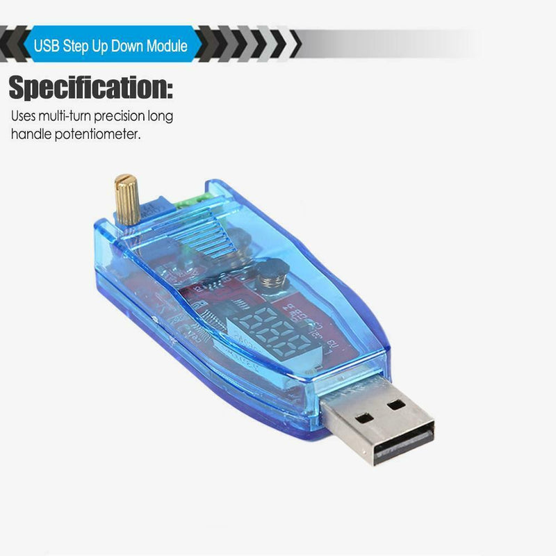 DC-DC Adjustable Boost Buck Module 3W USB Step Up Down Module with Case