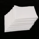10Pcs Washable Solid Cotton Women Men's Handkerchiefs Pocket Square Hanky