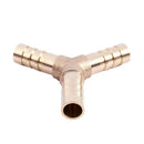 5pcs 8mm 3 Ways Y-Piece Brass Air Gas Hose Barb Connector Tube Coupler