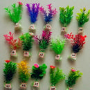 10PCS Aquarium Decorative Plastic Aquatic Plastic Aquarium Color Mixing Ran