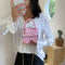 Fashion Printed Women Shoulder Bag PU Leather Chain Mini Totes Handbag (1)