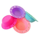 Silicone Makeup Brush Cleaner Cleaning Tool Cosmetic Pen Holder(Purple)