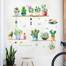 Cactus Potted Living Room Bedroom TV Background Self-adhesive Wall Stickers 3C