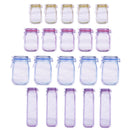 20Pieces Reusable Mason Jar Zipper Bags Snack Nuts Airtight Seal  Bags