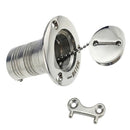 38mm Marine Boat Water Fuel Tank Deck Fill Filler & Key Stainless Steel