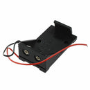 2 Pcs Black Plastic 9V Cells Battery Holder Case Box w Wired Leads V4I1