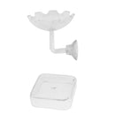 Set of 2, Aquarium Crystal Clear Acrylic Flower &Glass Square Red Shrimp Snails