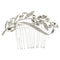 Elegant Leaf Design Rhinestone Hair Comb Wedding Party Bridal Hairdressing