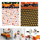 8x Halloween Cotton Fabric Cats Bats Pumpkin Skulls Printed for Sewing Patchwork