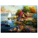5D DIY Colorful Village Diamond Embroidery Painting Full Drill Cross Stitch