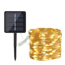 20m LED Solar String Light Waterproof Copper Wire Fairy Decor Lamp (Yellow) A